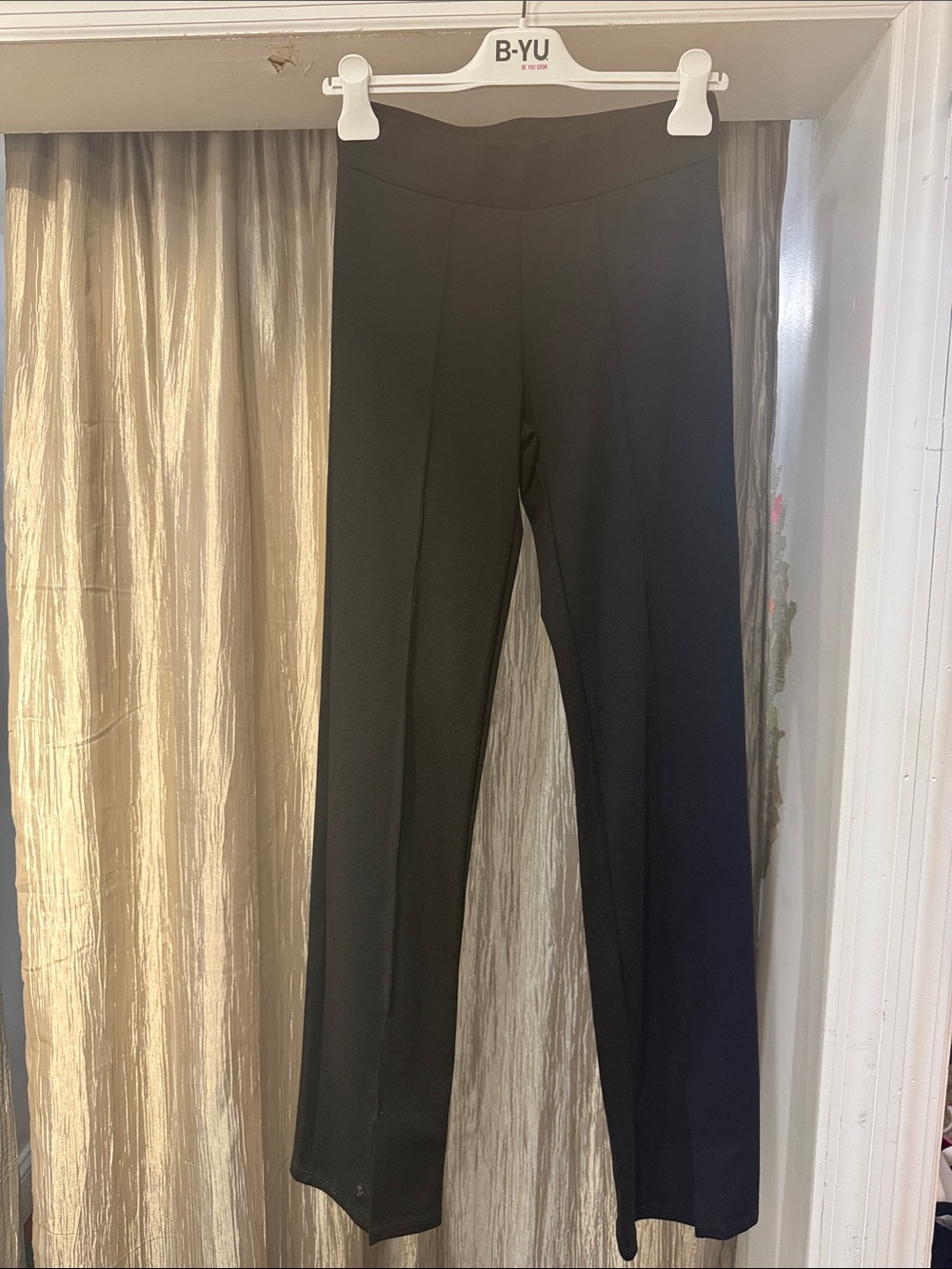 Pete Black Women's Straight-Leg Dress Pants